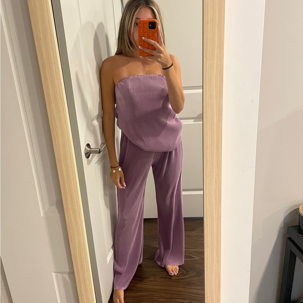 Ribbed purple set